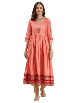 Rangita Silk Anarkali Festive Kurti for Women
