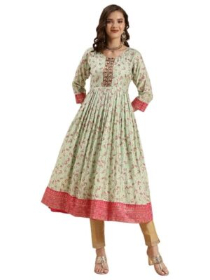 Rangita Silk Anarkali Festive Kurti for Women