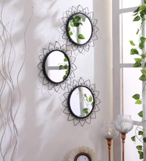  Decorative Round Iron Wall Mirror