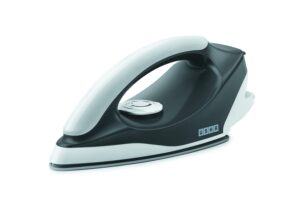 USHA ABS body Aurora 1000 W Dry Iron With Innovative Tail Light Indicator, Weilburger Soleplate (White & Grey)