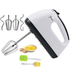 60 Watt Hand Blender Mixer Electric Egg Beater For Cake Making and Beater For Whipping Cream Beater For Mix Cream Beater For Kitchen With 7 Speed with spatula and oil brush