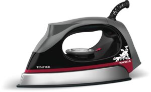 Havells Tempter 1000W Dry Iron Press with Greblon E2 Grade Non-Stick Coated Sole Plate Aerodynamic Design with Shock proof front