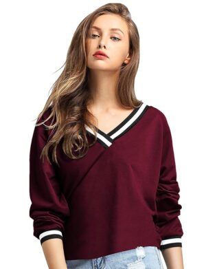 Fabricorn Stylish Plain Green Long Sleeve Cotton Tshirt for Women