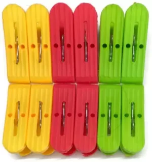 Walton Plastic Cloth Clips  (Multicolor Pack of 12)
