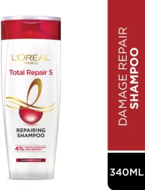 L'Oréal Paris Total Repair 5 Shampoo|Pro-Keratin & Ceramide For Damaged and Weak Hair  (340 ml)