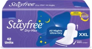 STAYFREE Dry-Max All Night XXL Wings Sanitary Pad  (Pack of 42)