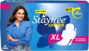 STAYFREE Secure Cottony XL Wings Sanitary Pad  (Pack of 18)