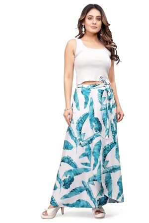 Tennecy Women Western Looks Long Wrap Around Skirt Free Size.