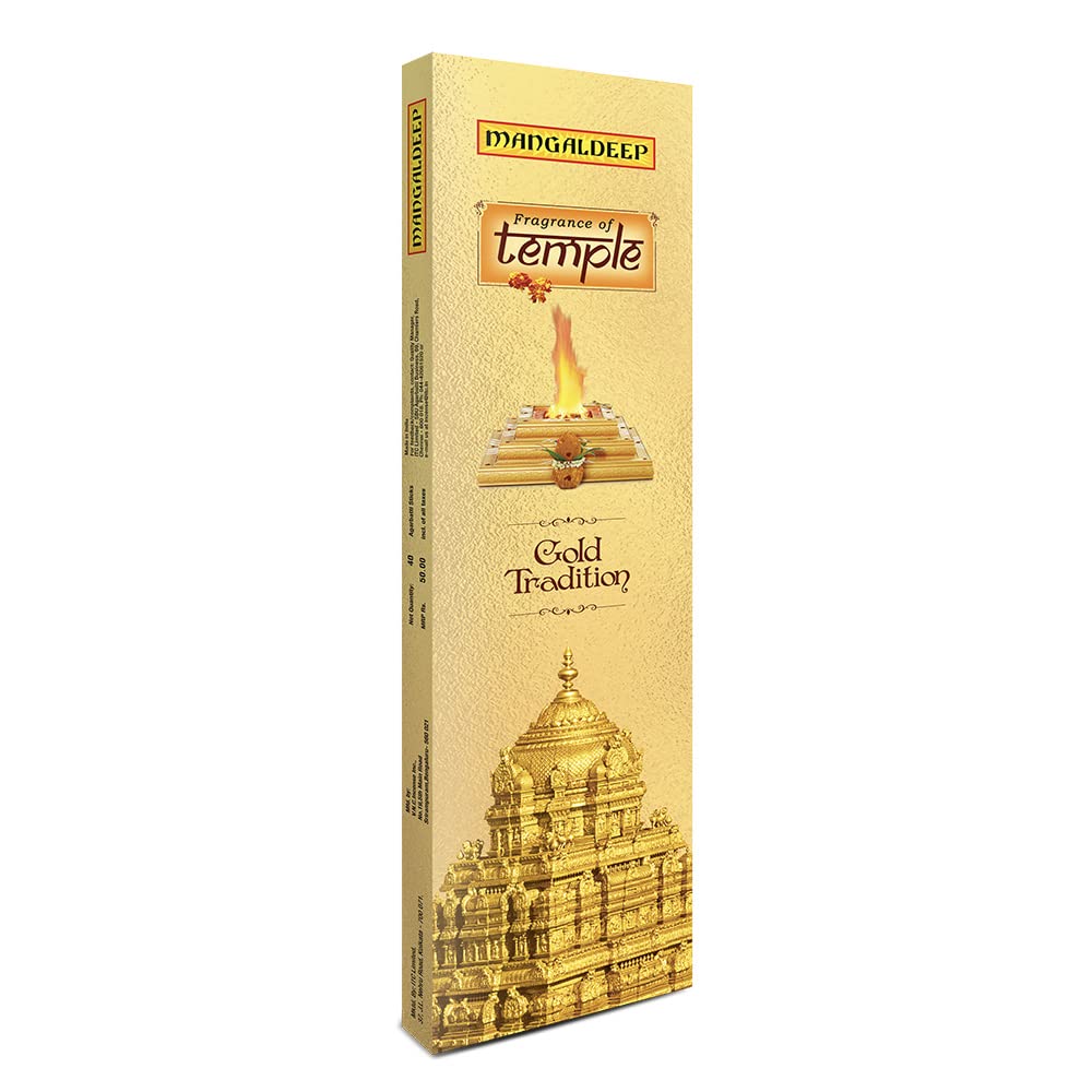 Mangaldeep Temple Yagna Gold Tradition Agarbatti 40 Sticks – I like ...