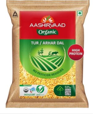 AASHIRVAAD Organic Toor/Arhar Dal (Toor Dal) (Split)  (1 kg)