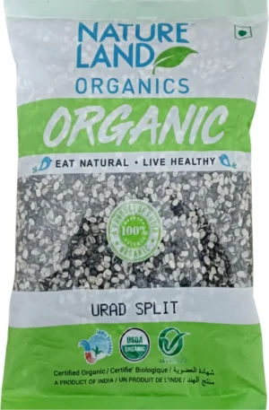Natureland Organics Black Urad Dal (Split)  (500 g)