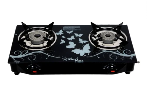 Sigri-wala Sleek Blkd 2B Toughened Glass Manual Gas Stove  (2 Burners)