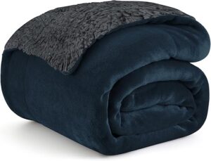Blanket Single Size Super Soft Mild Winter Blanket for Single Bed (60" X 90" inches, Navy)