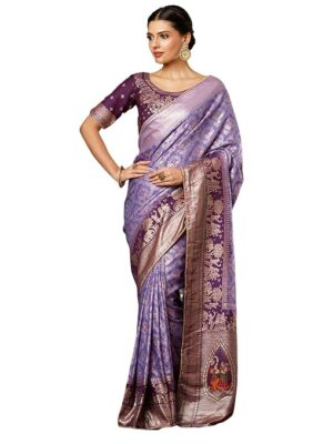 Women's Cotton Silk Dual Tone Banarasi
